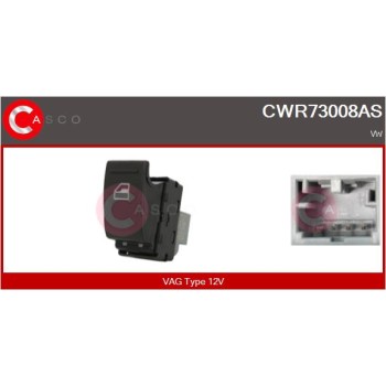 Interruptor, elevalunas - CASCO CWR73008AS