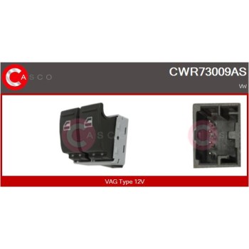 Interruptor, elevalunas - CASCO CWR73009AS