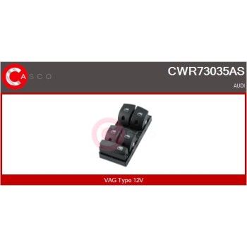 Interruptor, elevalunas - CASCO CWR73035AS
