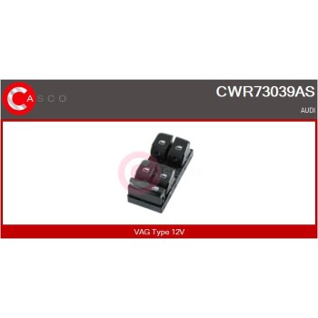 Interruptor, elevalunas - CASCO CWR73039AS