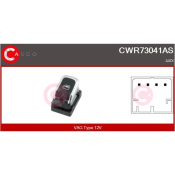 Interruptor, elevalunas - CASCO CWR73041AS