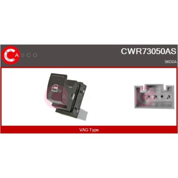 Interruptor, elevalunas - CASCO CWR73050AS