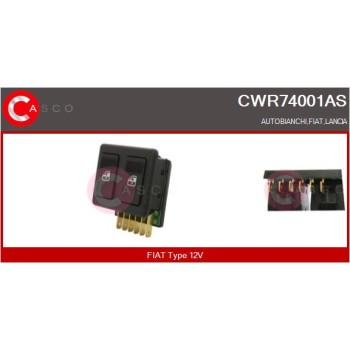 Interruptor, elevalunas - CASCO CWR74001AS