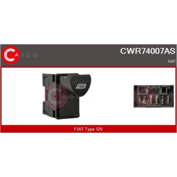 Interruptor, elevalunas - CASCO CWR74007AS