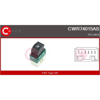 Interruptor, elevalunas - CASCO CWR74015AS