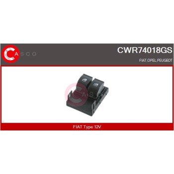 Interruptor, elevalunas - CASCO CWR74018GS