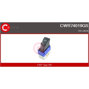 Interruptor, elevalunas - CASCO CWR74019GS