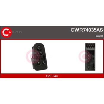 Interruptor, elevalunas - CASCO CWR74035AS