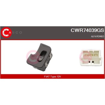 Interruptor, elevalunas - CASCO CWR74039GS