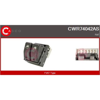Interruptor, elevalunas - CASCO CWR74042AS