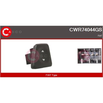 Interruptor, elevalunas - CASCO CWR74044GS