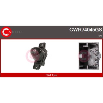 Interruptor, elevalunas - CASCO CWR74045GS