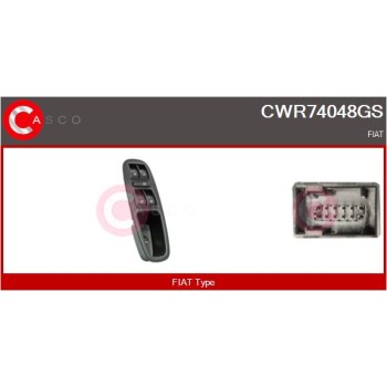 Interruptor, elevalunas - CASCO CWR74048GS