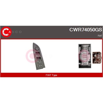 Interruptor, elevalunas - CASCO CWR74050GS
