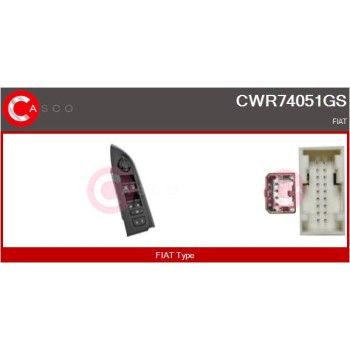 Interruptor, elevalunas - CASCO CWR74051GS