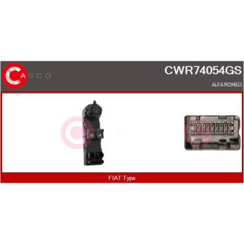 Interruptor, elevalunas - CASCO CWR74054GS