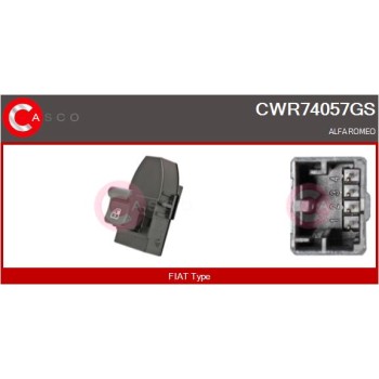 Interruptor, elevalunas - CASCO CWR74057GS