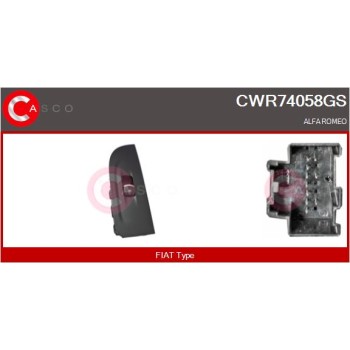 Interruptor, elevalunas - CASCO CWR74058GS