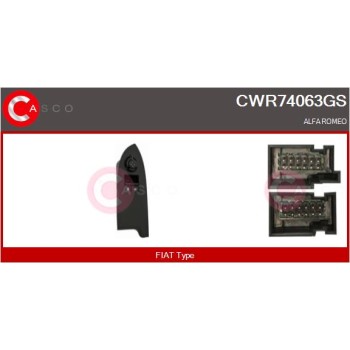 Interruptor, elevalunas - CASCO CWR74063GS
