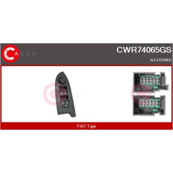 Interruptor, elevalunas - CASCO CWR74065GS