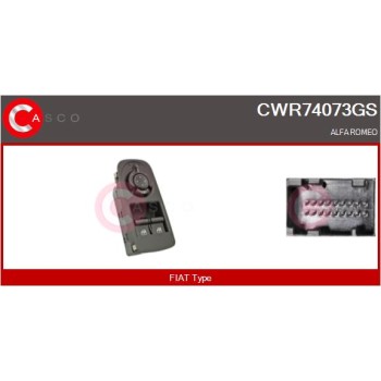 Interruptor, elevalunas - CASCO CWR74073GS