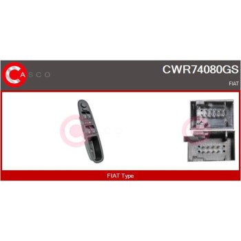 Interruptor, elevalunas - CASCO CWR74080GS