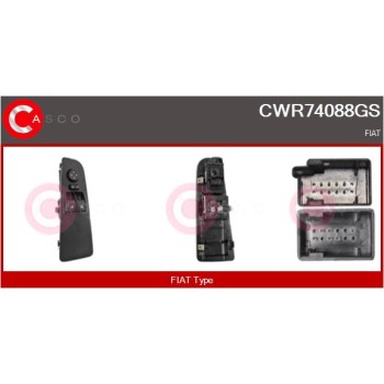 Interruptor, elevalunas - CASCO CWR74088GS