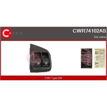 Interruptor, elevalunas - CASCO CWR74102AS