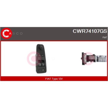 Interruptor, elevalunas - CASCO CWR74107GS