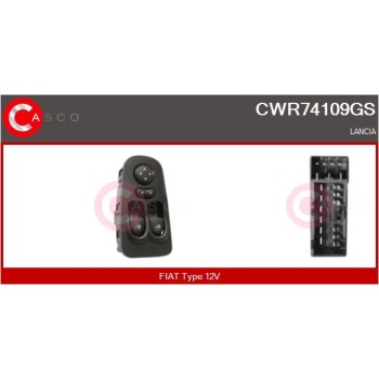 Interruptor, elevalunas - CASCO CWR74109GS