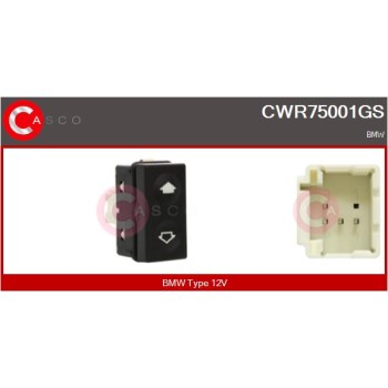 Interruptor, elevalunas - CASCO CWR75001GS