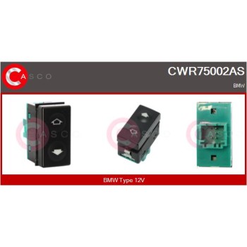 Interruptor, elevalunas - CASCO CWR75002AS