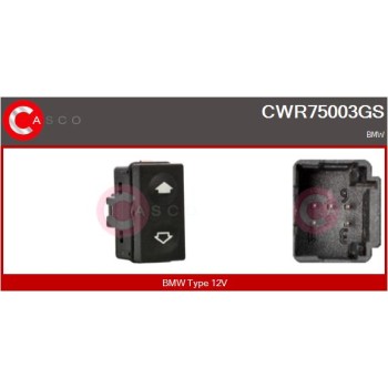 Interruptor, elevalunas - CASCO CWR75003GS