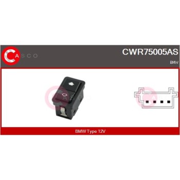 Interruptor, elevalunas - CASCO CWR75005AS