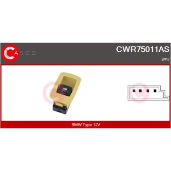 Interruptor, elevalunas - CASCO CWR75011AS