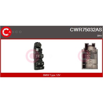 Interruptor, elevalunas - CASCO CWR75032AS