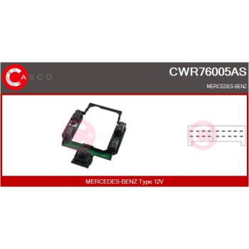 Interruptor, elevalunas - CASCO CWR76005AS