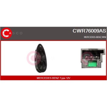 Interruptor, elevalunas - CASCO CWR76009AS