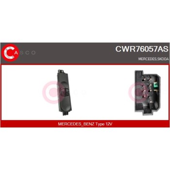 Interruptor, elevalunas - CASCO CWR76057AS