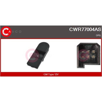 Interruptor, elevalunas - CASCO CWR77004AS