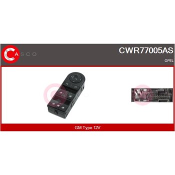 Interruptor, elevalunas - CASCO CWR77005AS