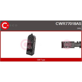 Interruptor, elevalunas - CASCO CWR77018AS