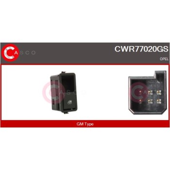 Interruptor, elevalunas - CASCO CWR77020GS