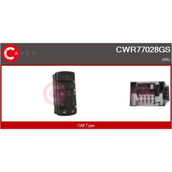 Interruptor, elevalunas - CASCO CWR77028GS