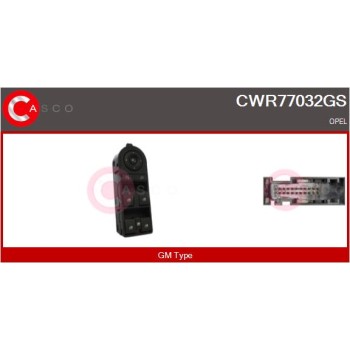 Interruptor, elevalunas - CASCO CWR77032GS