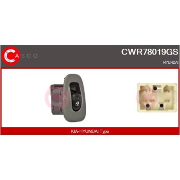 Interruptor, elevalunas - CASCO CWR78019GS