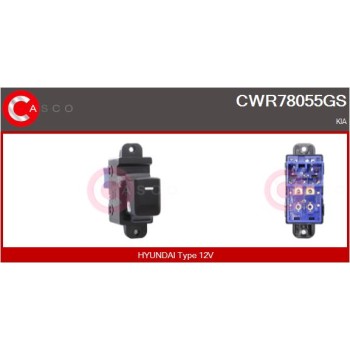 Interruptor, elevalunas - CASCO CWR78055GS