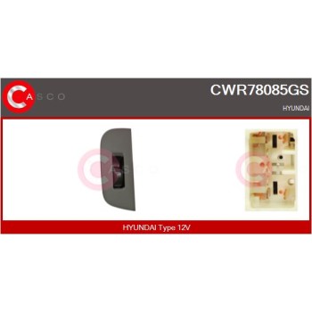 Interruptor, elevalunas - CASCO CWR78085GS