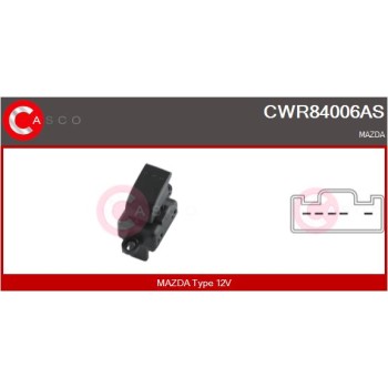 Interruptor, elevalunas - CASCO CWR84006AS