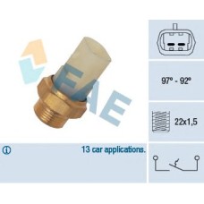 Interruptor de temperatura, ventilador del radiador - FAE-37710 Interruptor de temperatura, ventilador del radiador - FAE-37710